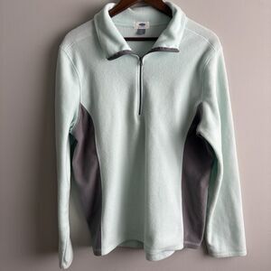 Old Navy Fleece 1/4 Zip Sweatshirt Women’s XL Light Blue Gray Pullover
